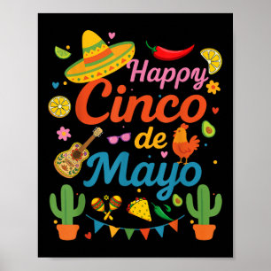 Happy Cinco De Mayo Fiesta Mexican Party Men Women Poster