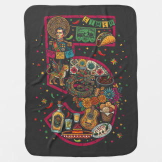 Happy Cinco De Mayo Fiesta Taco Tequila Vibes Baby Blanket