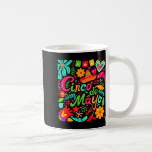 Happy cinco de mayo floral mexican tacos fiestaHap Coffee Mug