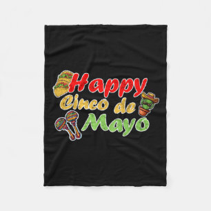 Happy cinco de mayo funny mexico celebration fleece blanket