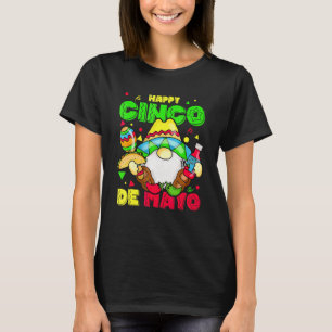 Happy Cinco De Mayo Mexican Taco Gnome Cinco De M T-Shirt