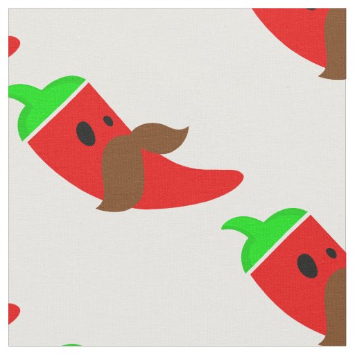 happy cinco de mayo mustache pepper funny fabric
