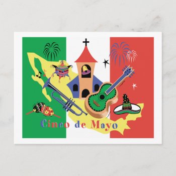 Happy Cinco De Mayo Postcard by Cinco_de_Mayo_TShirt at Zazzle