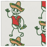 happy cinco de mayo skeleton cute mexican fabric