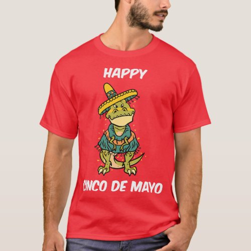 Happy Cinco De Mayo TRex  vintage T_Shirt