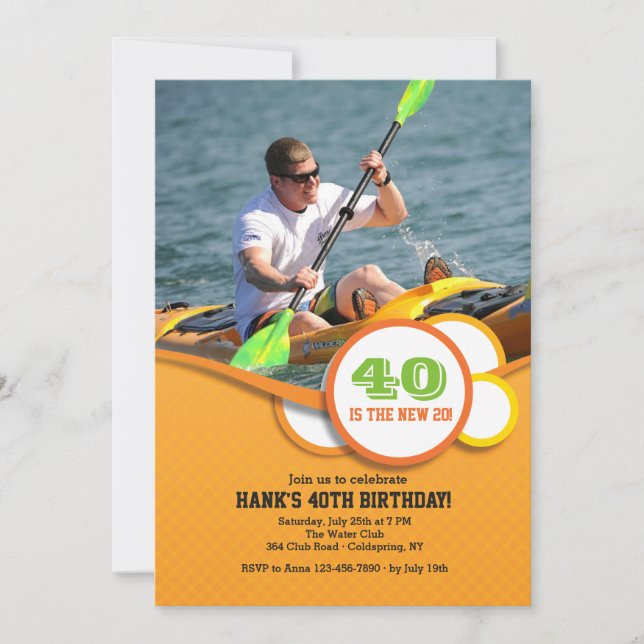 Happy Circles Photo Invitation (Front)