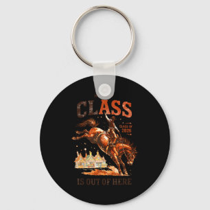 Happy class is out of here class 2026 cowboy keychain