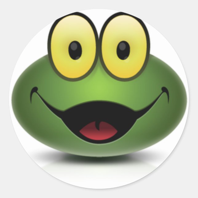 Happy Classic Round Sticker (Front)