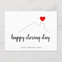 Happy Closing Day Real Estate Heart
