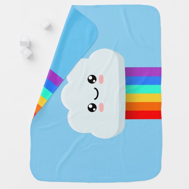 Happy cloud baby blanket (In Situ)