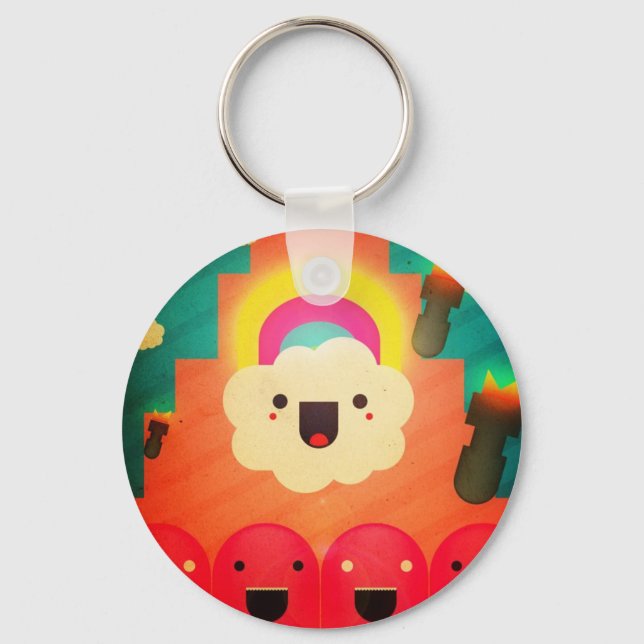 Happy Cloud Keychain (Front)