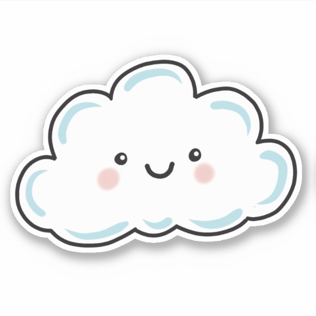 Happy Cloud  Sticker (Front)