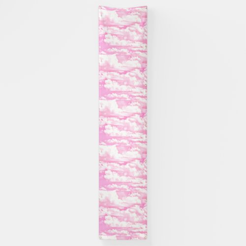 Happy Clouds Pink Display Banner