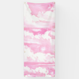 Happy Clouds Pink Display Banner