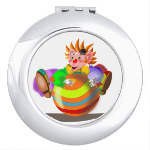 Happy Clown Compact Mirror