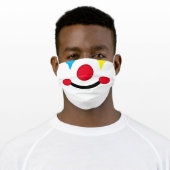 Happy Clown Face Adult Cloth Face Mask (Worn)