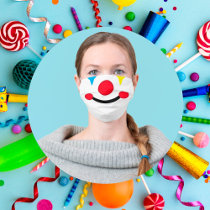 Happy Clown Face Adult Cloth Face Mask