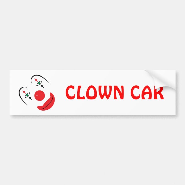 Happy Clown Face Bumper Sticker (Front)