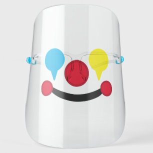 Happy Clown Face Face Shield