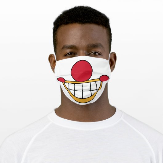 Happy Clown Face Nose Mask (Worn)