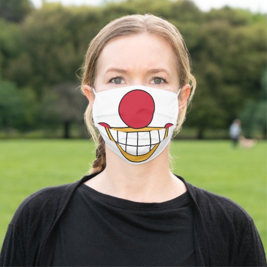 Happy Clown Face Nose Mask (Outside)