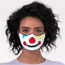 Happy Clown Face Premium Face Mask