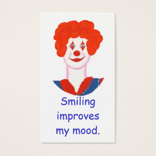 Happy Clown Face, Smiling improves my mood cards