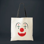 Happy Clown Face Tote Bag<br><div class="desc">This face isn't laughing at you,  it's laughing with you! And it thinks that everything is funny.</div>