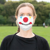 Happy Clown Face Vaccinated Smile Adult Cloth Face Mask (Outside)