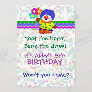 Happy Clown Invitation