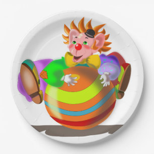 Happy Clown Paper Plates