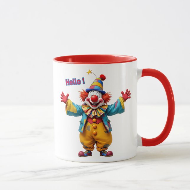 Happy clown with big smile. mug (Right)