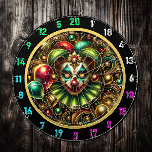 Happy Clown with Colorful Balloons  Dart Board