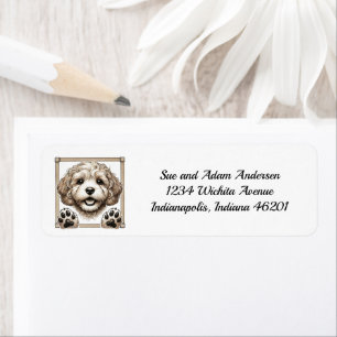 Happy Cockapoo Return Address Label
