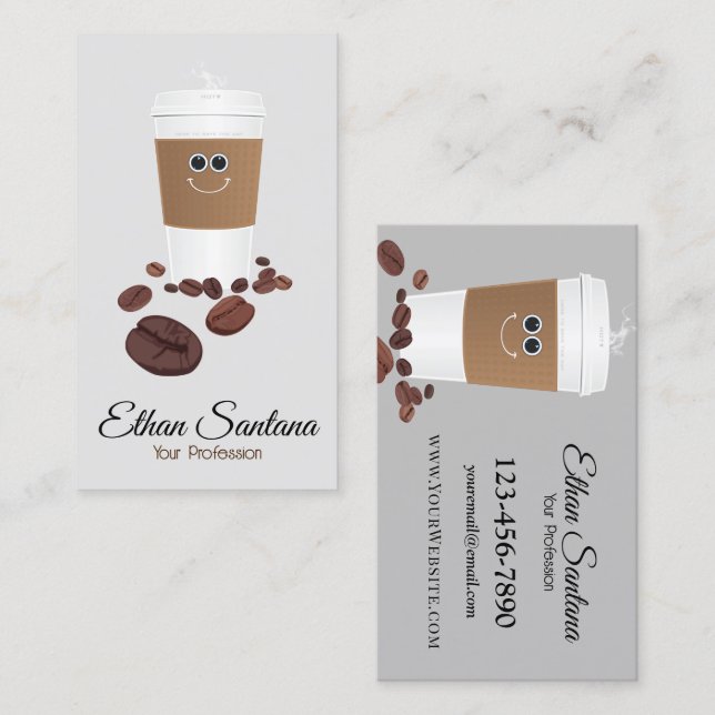 Happy Coffee Business Card (Front/Back)