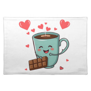 Happy Coffee & Chocolate – Cute Valentine Cloth Placemat