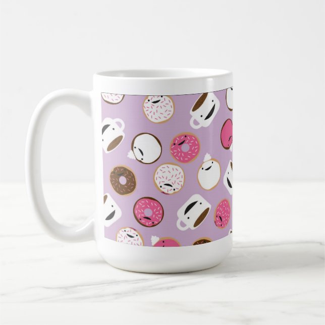 happy coffee & donuts mug (Left)