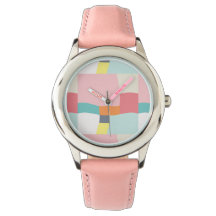 happy color pattern - pink, turquoise, orange,