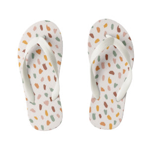 Happy Colored Dot Shapes Pattern Slippers