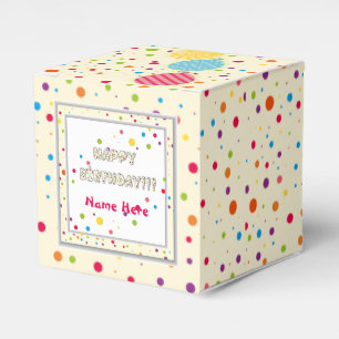 Happy Colorful Birthday Favor Box