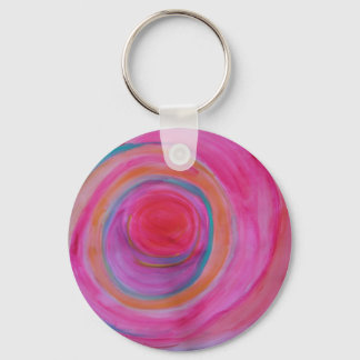 Happy Colorful Bulls- Eye  Key -chain Keychain