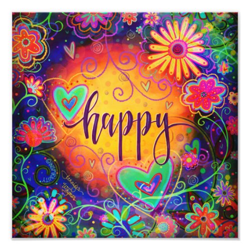 Happy Colorful Cheerful Inspirivity Photo Print