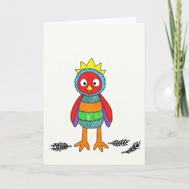 Happy Colorful Critter Card (Front)