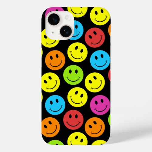 Happy Colorful Faces Pattern Case_Mate iPhone 14 Case