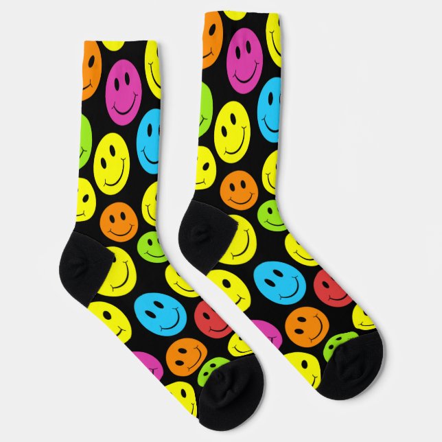 Happy Colorful Faces Socks (Right)