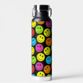 Happy Colorful Faces Water Bottle (Front)