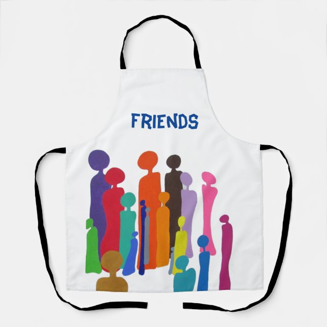 Happy Colorful People Apron (Front)