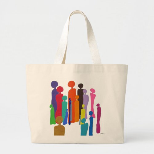 HAPPY COLORFUL PEOPLE TOTE BAG