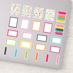 Happy Colors   Full Half Box Planner Stickers