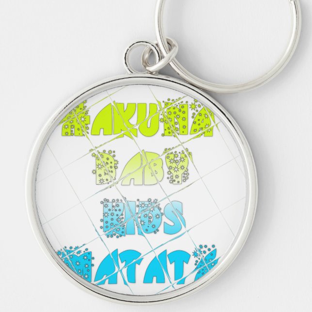 Happy Colors Hakuna Matata Hakunamatata Gift stars Keychain (Front)